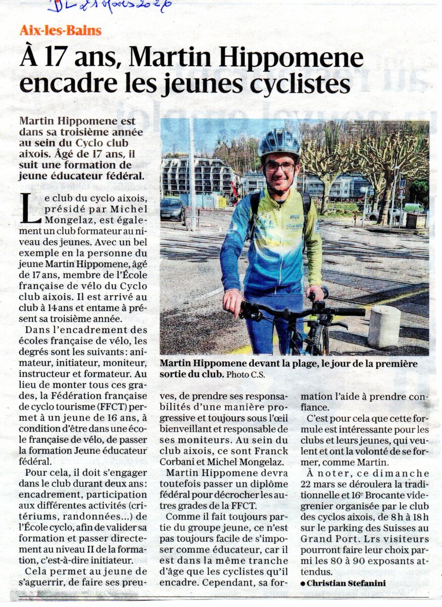Article Martin jeune éducateur fédérale